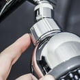 thumbnail image 3 of Aquabliss Daily Spa High-Pressure Shower Head Eco – 42 PressureForce Nozzles, Self-Cleaning Silicone Jets, Wide Pivoting Spray – Chrome, 3 of 9
