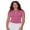 Purple, variant on LMLYSoH Women Cap Sleeve T-Shirts Solid Color Keyhole Neckline Casual Shirts Summer Fashion Slim Fit Tops Streetwear