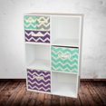 thumbnail image 6 of DII Fabric Storage Bins for Nursery, Offices, & Home Organization, Containers Are Made To Fit Standard Cube Organizers (11x5.5x5.5") Chevron Gray - Set of 2, 6 of 10