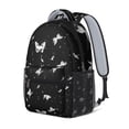 thumbnail image 2 of Floral Butterfly Print Daypack - Waterproof, Ergonomic Spine Support, Abstract Butterfly Art for College Students, 2 of 5