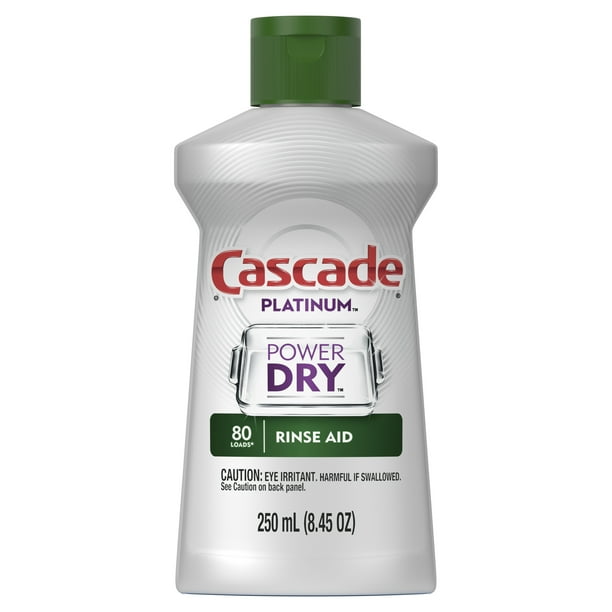 Cascade Platinum Dishwasher Rinse Aid, 8.45 Fluid Ounces