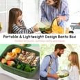 thumbnail image 4 of Lunch Box 1250ml Bento Box Microwaveable Leak Proof Food Container Multi Compartment Meal Prep Container Reusable Lunch Containers For Adults adult Picnic Fruit Storage Box, 4 of 5