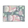 thumbnail image 3 of CADecor Cute Flower Seamless Pattern With Owls Couch Sofa or Bed Fleece Blanket Throw 58x80 inches, 3 of 3