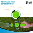 thumbnail image 2 of LoboJack Foam Sprayer Gun, Pressure Nozzle for Car Wash, Watering plants, Pet Shower, Outdoor Fun - 8 Watering Patterns and Soap Dispenser (Green), 2 of 8