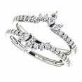 thumbnail image 6 of HeartsAndYou 1ct Marquise Cut Moissanite Accented Ring Guard Leaf Design 18k White Gold Over Silver, 6 of 6
