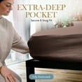 thumbnail image 6 of Elaine Karen 1800 Series - Soft Brushed Microfiber - Striped TWIN Bed Sheet Set, Mocha, 6 of 7