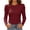 Wine, variant on Womens Casual Tops Baeitkot Crew Neck Ribbed Knit Puff Shoulder Slim Fit Tee for Spring Outings and Daily Wear Navy L