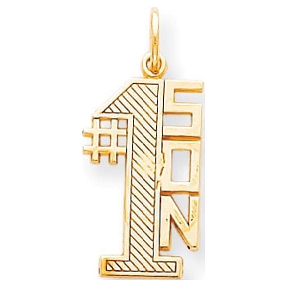 10k Yellow Gold Lined Design #1 Son Charm