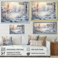 thumbnail image 4 of Designart "Winter River View from Window III" Landscapes Framed Wall Art Decor - Traditional White Winter Landscape Entryway Framed Wall Art, 4 of 6