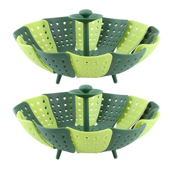 ZDM 2pcs Foldable Steamer Basket,Food Steamer,Vegetable Steaming Basket For Pot,Instant Pot Steamer Basket High Temperature Resistant Cooker Dish Steamer Basket For Steaming Fruit
