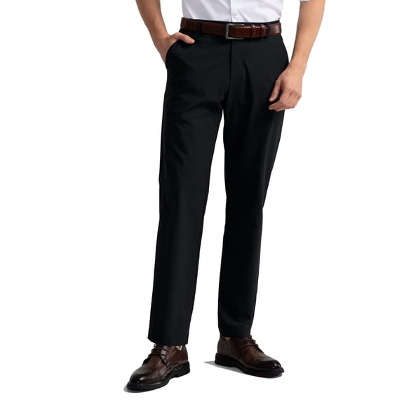 Mens Black Golf Pants Stretch Work Dress Pants 30"/32" Quick Dry Slacks Comfy Flex Trouserss 34Wx30L