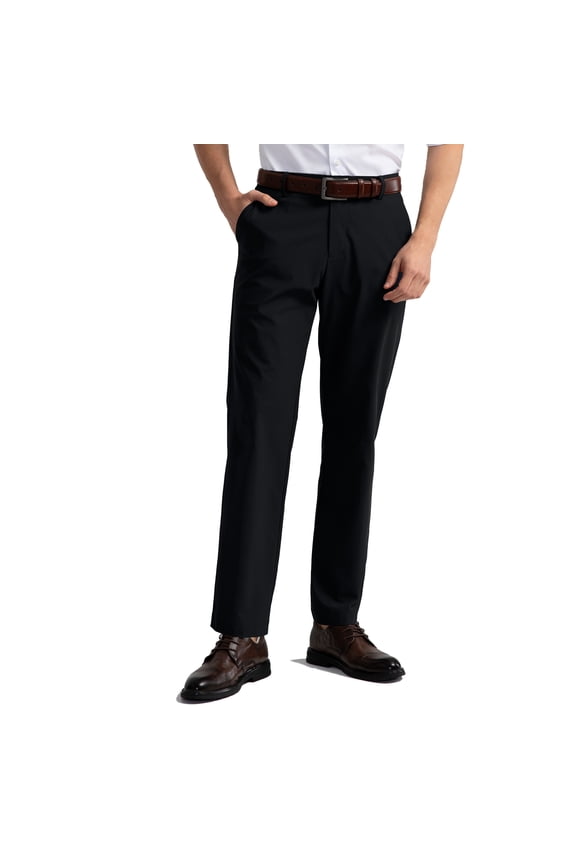 Mens Black Golf Pants Stretch Work Dress Pants 30"/32" Quick Dry Slacks Comfy Flex Trouserss 34Wx30L