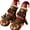 Brown, variant on 3D Animal Christmas Socks Novelty Plush Fuzzy Soft Fun Xmas Gift for Adults, Christmas Party Favors Xmas Gifts Stocking Stuffer, Home Sleeping Thick Fall Winter Warm Casual Socks