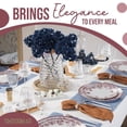 thumbnail image 4 of Trendables Fancy Plastic Party Plates, Burgundy Floral Plastic Plates For Wedding, 80 Pack - 40 of Each, 4 of 7