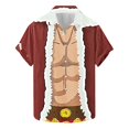 thumbnail image 1 of Camisas de Manga Larga para Hombres, Botón de Impresión Blusa de Cuello, Camisa de Poliéster de Moda Casual, 1 of 8