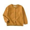 thumbnail image 1 of TOPTIE Cardigan d'Uniforme en Coton pour Bébé Fille Tout-Petit - Jaune Foncé - 2T, 1 of 7