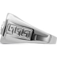 thumbnail image 4 of 14K White Gold Onyx And Diamond Greek Key Design Mens Ringsize 10 (Width 3.6 To 14.6) - Jbsp, 4 of 5