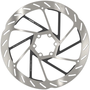 SRAM HS2 Disc Brake Rotor – 180mm, 6-Bolt, Rounded, Silver/Black – Mountain Bike