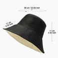 thumbnail image 3 of Sombrero de ala ancha para mujer, plegable, para verano, de doble cara, apto para pesca, senderismo, acampada y playa, 3 of 8