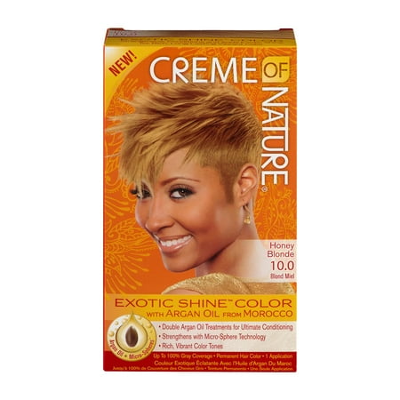 Creme Of Nature Exotic Shine-Color with Argan Oil 10.0 Honey Blonde, 1. ...