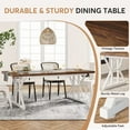 thumbnail image 7 of Tribesigns Farmhouse Dining Table for 6, 71" Rectangular Wood Kitchen Table for Dining Room, Kitchen (Brown/White), 7 of 7