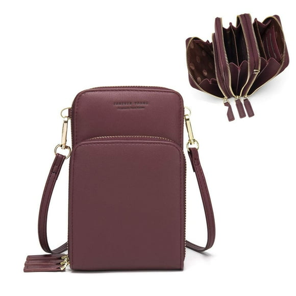 myfriday Bolso pequeño para teléfono celular para mujer, mini bolso de hombro con ranuras para tarjetas de crédito
