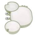 thumbnail image 3 of Fyydes Crab Suction Plate with Suction Cup Base Silicone Divided Plate Easy Scooping Eco Friendly for Most Tables High Chair,Toddler Suction Plates,Silicone Plate Baby Suction, 3 of 7