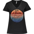 thumbnail image 3 of Inktastic Lake of the Ozarks Distressed Retro Sunset Women's Plus Size V-Neck T-Shirt, 3 of 5