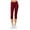 Burgundy, variant on Women's Athletic Capri Pants Stretchy and Breathable Fabric