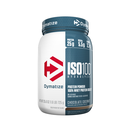 UPC 705016355136 product image for Dymatize ISO 100 Whey Protein Powder Isolate, Chocolate Coconut, 1.6 lbs | upcitemdb.com
