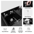 thumbnail image 5 of Artist Hand All in One Salon Shampoo Station Backwash Sink with USB, 110V Outlets, Bowl, Mirror, Drawer, Shelf, 2 Doors, 3 Holes, P Trap (Black), 5 of 9