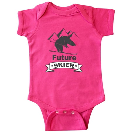 

Inktastic Skiing Bear Future Skier Gift Baby Boy or Baby Girl Bodysuit