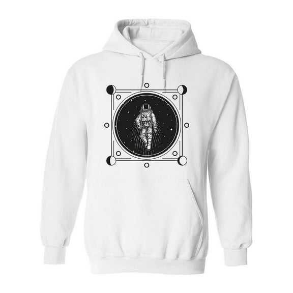 Astronaut Spaceman Around Stars Hoodie Men -Image by Shutterstock, Male Large