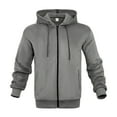 thumbnail image 1 of MIASHUI Men's Zip Up Hoodie with Kangaroo Pocket and Drawstring, Loose Fit Pullover for Fall and Winter Wear Grey,XL, 1 of 3