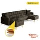 thumbnail image 2 of Sala Modular Doble Chaise Makora Travis con Memory Foam Color Chocolate Lino Respaldo Reclinable de 3 Posiciones, 2 of 7