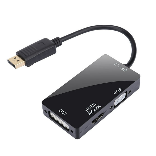Adaptateur Convertisseur Vidéo Universel 4K DisplayPort DVI VGA avec Hub USB pour Connectivité Améliorée