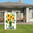 thumbnail image 3 of Amhnf Sunflower And Daisy Garden Flag With Horseshoe And Clover For Home Outdoor Garden Yard Decor 12x18 inch, 3 of 5