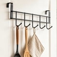thumbnail image 2 of Over The Door Hooks, Towel Rack Towel Hooks for Bathroom, Towel Holder for Hanging Heavy Duty, Door Rack Over Door Hanger with 5 Coat Hooks for Bedroom Bathroom Kitchen, 1 Pc, 9.4x3.5x0.83", 2 of 6