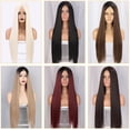 thumbnail image 4 of Long Straight Wigs for Women Synthetic Hair Wig Lace Front Wigs Middle Part Wigs Heat Resistant Fibre for Daily Party Use A5, 4 of 8
