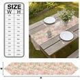 thumbnail image 3 of Pink Green Flower Table Runner Linen Burlap Table Runner 70 Inches Long Watercolor Summer Botanical Dresser Scarves for Kitchen Island Coffee Dining Room Party Wedding Banquet Holiday Decor 13"x70", 3 of 8