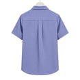 thumbnail image 6 of Cloaraye Womens Summer Tops Linen Short Sleeve Button Down Shirts Classic Solid Color V Neck Lapel T-Shirt Blouse, 6 of 6