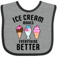 thumbnail image 3 of Inktastic Ice Cream Makes Everything Better Boys or Girls Baby Bib, 3 of 4
