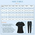 thumbnail image 6 of Scrub for Women Scrubs Top with Classic V-Neck Jogger Pants Medical Nursing Uniform Scrub Set Black XXL, 6 of 8