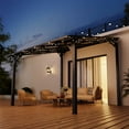 thumbnail image 3 of Walsunny Gazebos Hardtop 10' x 10' Outdoor Aluminum Pergola Heavy Duty Wall-Mounted Awnings with Sloped Roof for Patio,Deck, Backyard,Garden, 3 of 7