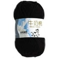 thumbnail image 2 of Milk Sweet Soft Cotton Baby Knitting Wool Yarn Thick Yarn Fiber Velvet Yarn Hand Knitting Wool Crochet Yarn for DIY Sweater black, 2 of 9