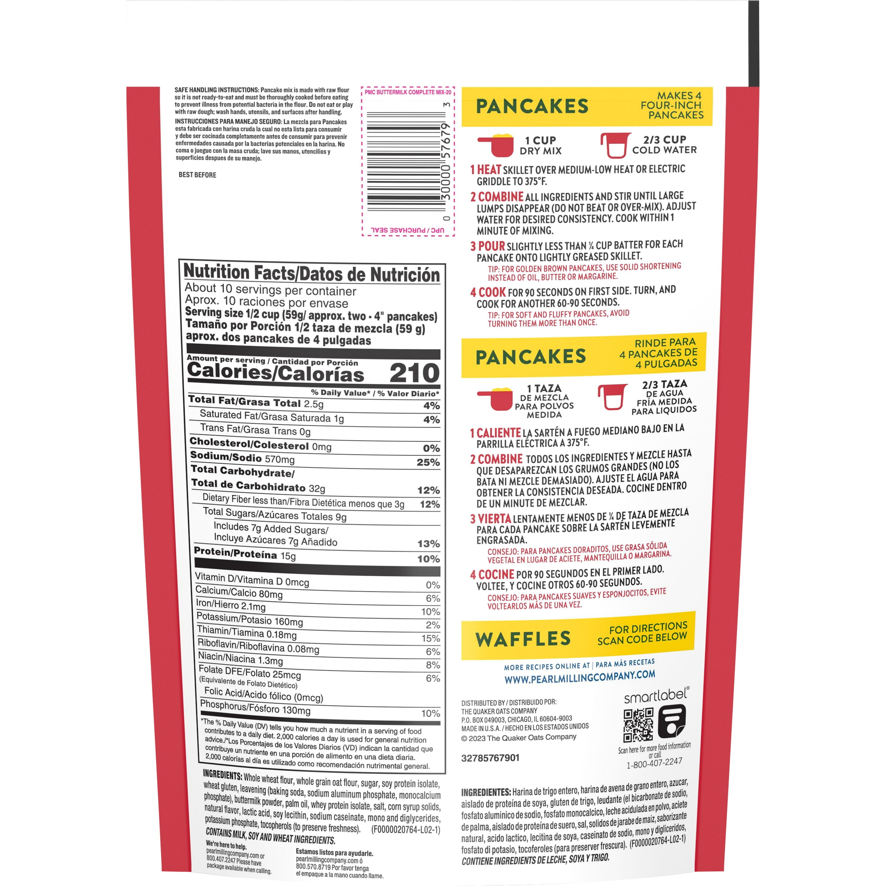 (6 pack) Pearl Milling Company Buttermilk Pancake Mix with Protein, 20 oz