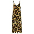 thumbnail image 6 of Golden Yellow Leopard Print Fabric Sleeveless Dress Dresses Women Summer Women's Summer Clothing, 6 of 9