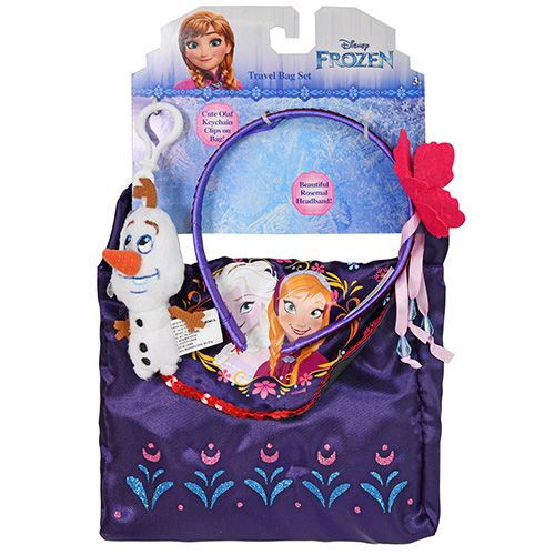 ON SALES Disney Frozen Handbag Travel Bag Set (Olaf Plush, Headband