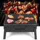 thumbnail image 2 of Parrilla de barbacoa plegable portátil de acero inoxidable, parrilla de carbón para acampar al aire libre, 2 of 9
