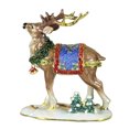 thumbnail image 2 of Hinged Trinket Box Reindeer In Snow Box Metal Christmas Magnetic 4082, 2 of 3